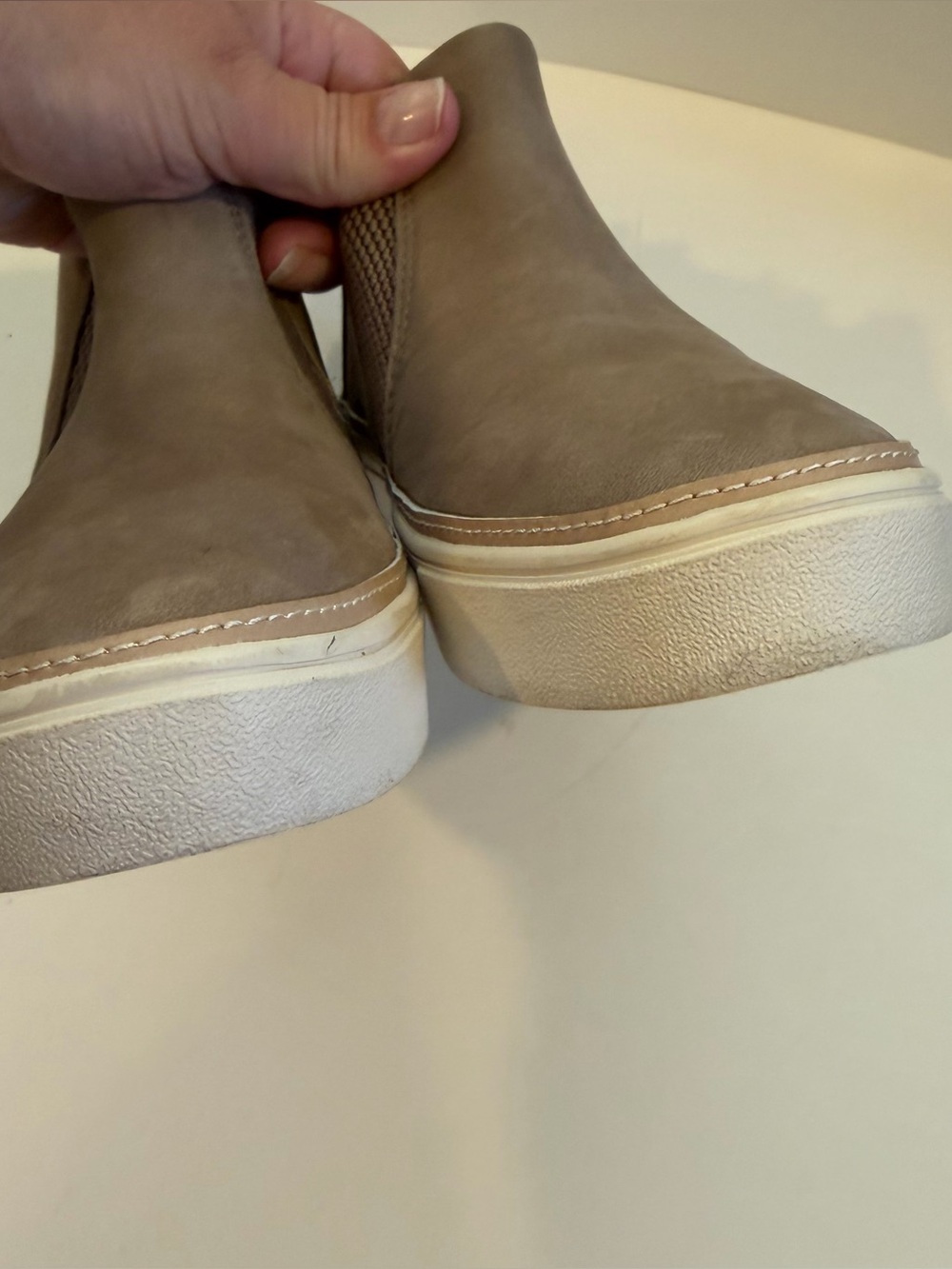 Toms women's Taupe Slip-On Fur-Lined Loafers -Size 7 - Picture 6 of 10